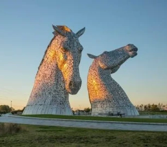 horse mascots in blue world city
